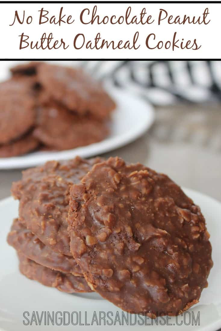 Healthy No Bake Chocolate Peanut Butter Oatmeal Cookies
 No Bake Chocolate Peanut Butter Oatmeal Cookies