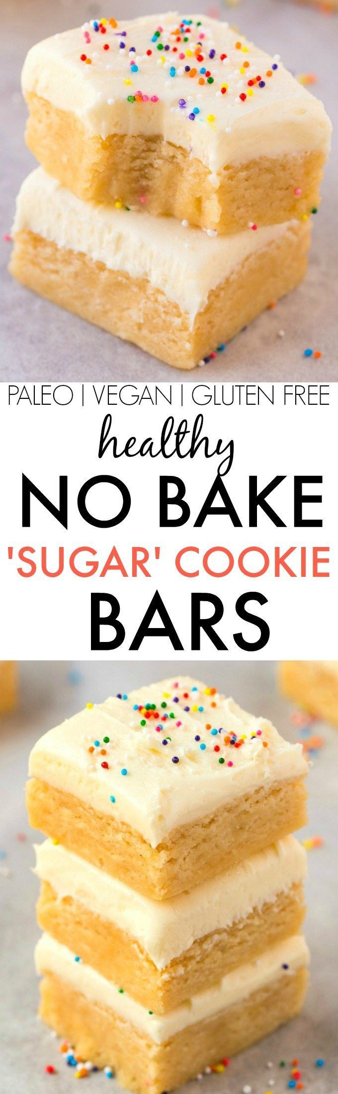 Healthy No Bake Cookies Sugar Free
 No Bake Sugar Cookie Bars V GF Paleo Secretly