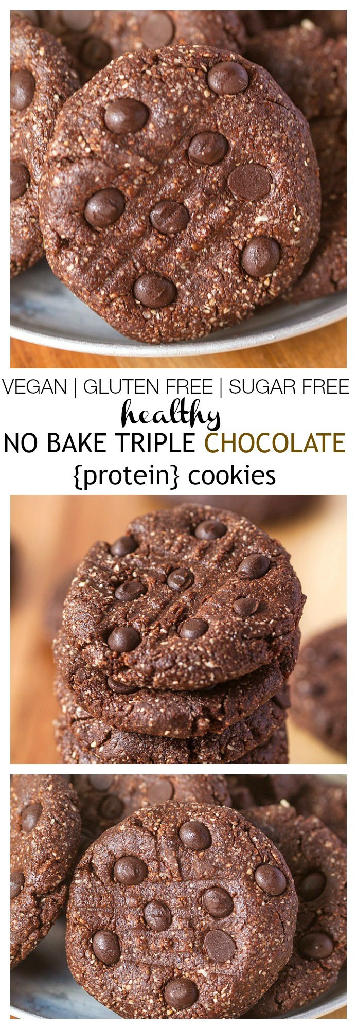 Healthy No Bake Cookies Sugar Free
 Healthy No Bake Triple Chocolate Protein Cookies