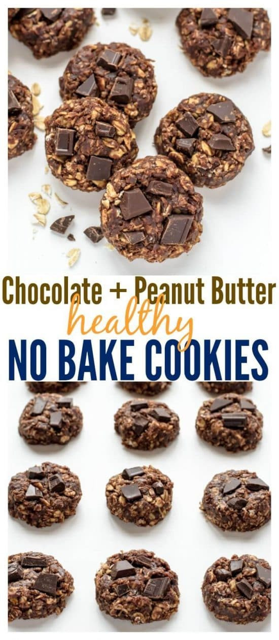 Healthy No Bake Cookies With Banana
 Healthy No Bake Cookies with Chocolate and Peanut Butter