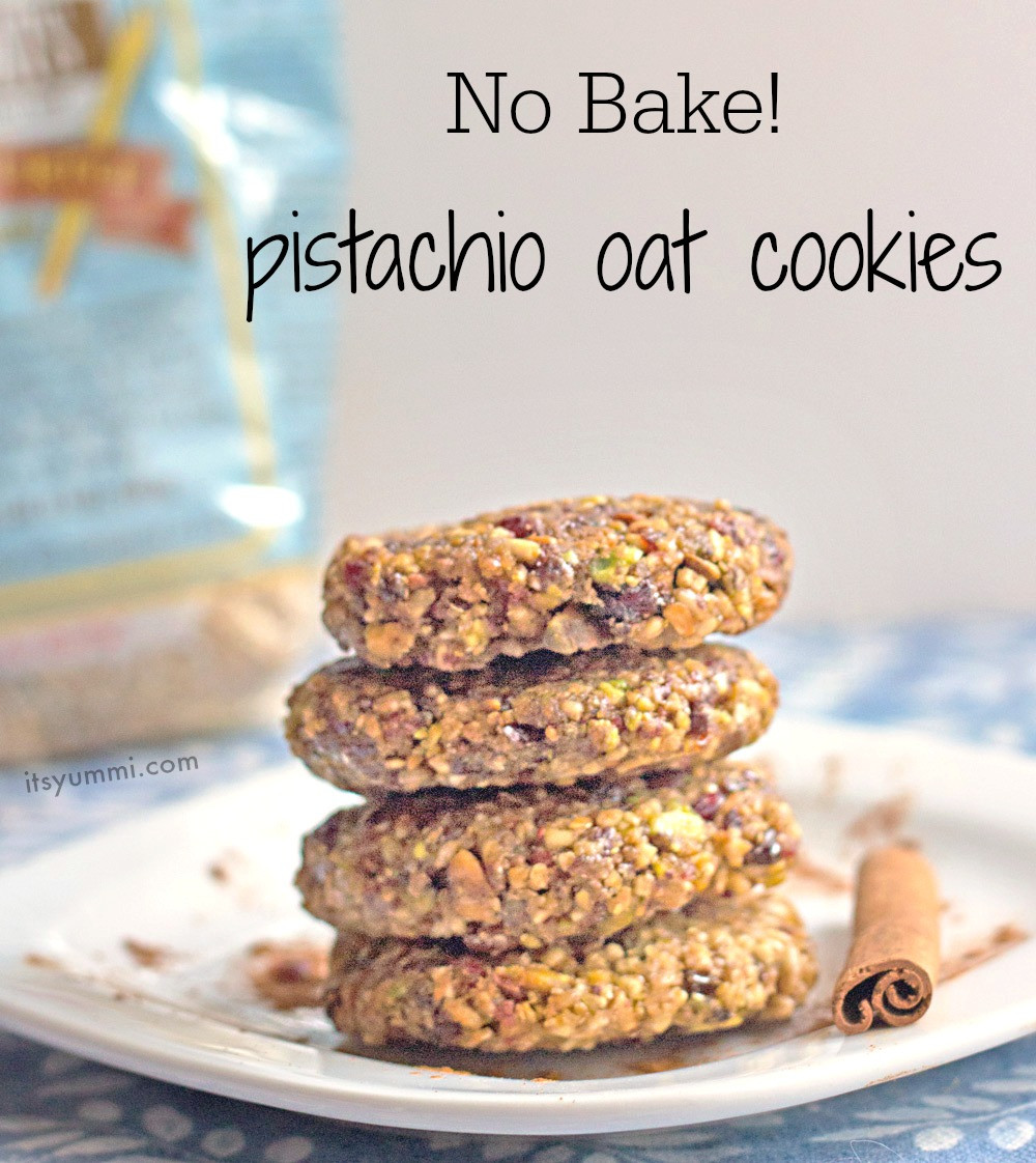 Healthy No Bake Oatmeal Cookies
 Healthy Pistachio Oat No Bake Cookies