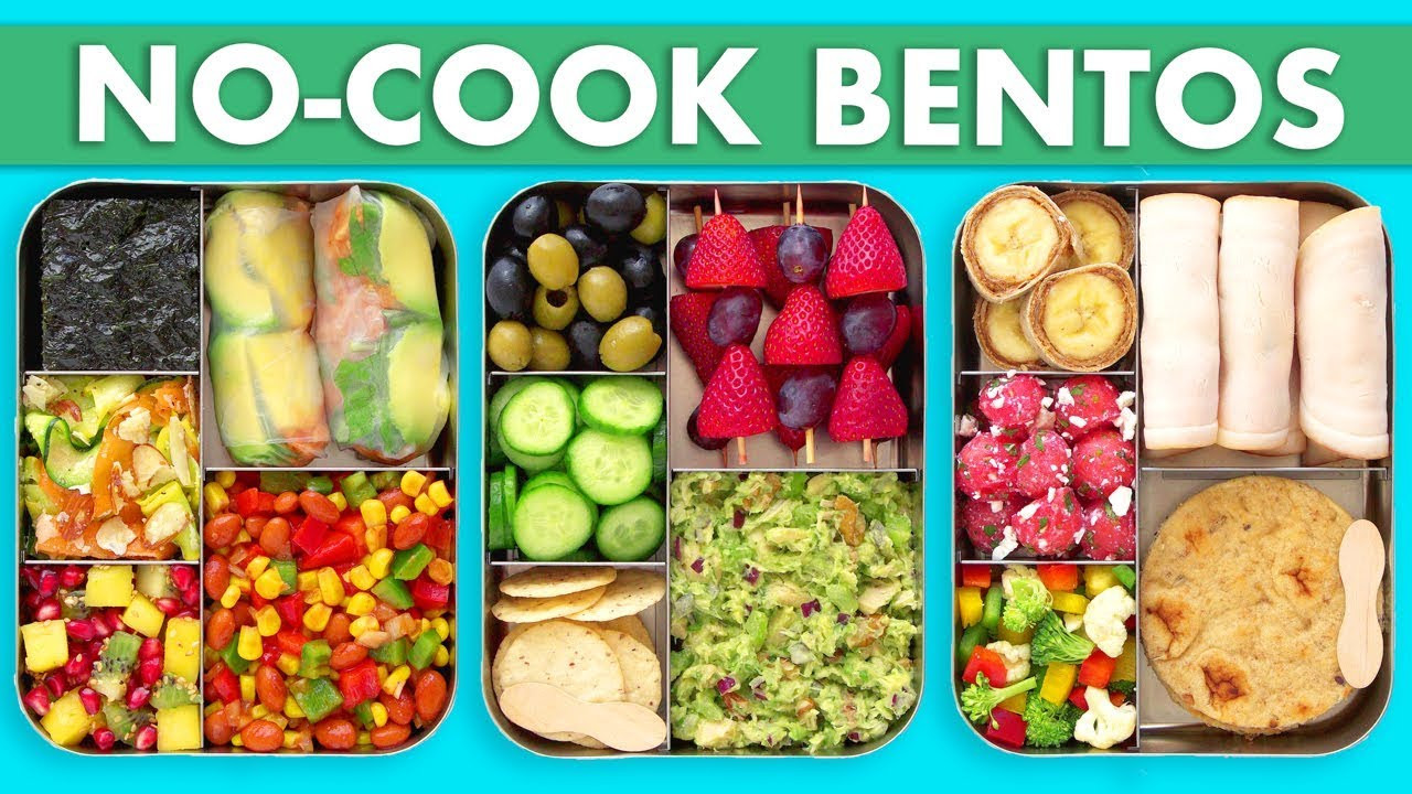 Healthy No Cook Lunches
 Back To School Healthy Bento Box Lunches– No Bake No Cook