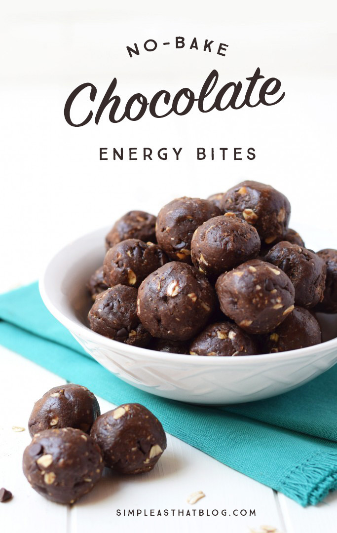 Healthy No Sugar Snacks
 No Bake Chocolate Energy Bites