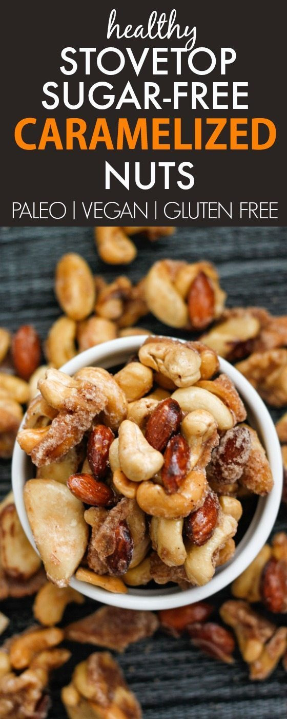 Healthy No Sugar Snacks
 Sugar Free Caramelised Nuts