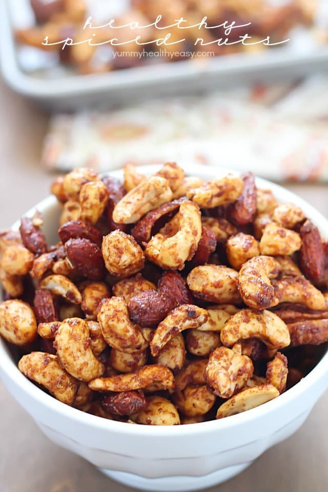 Healthy Nut Snacks
 Healthy Spiced Nuts Yummy Healthy Easy