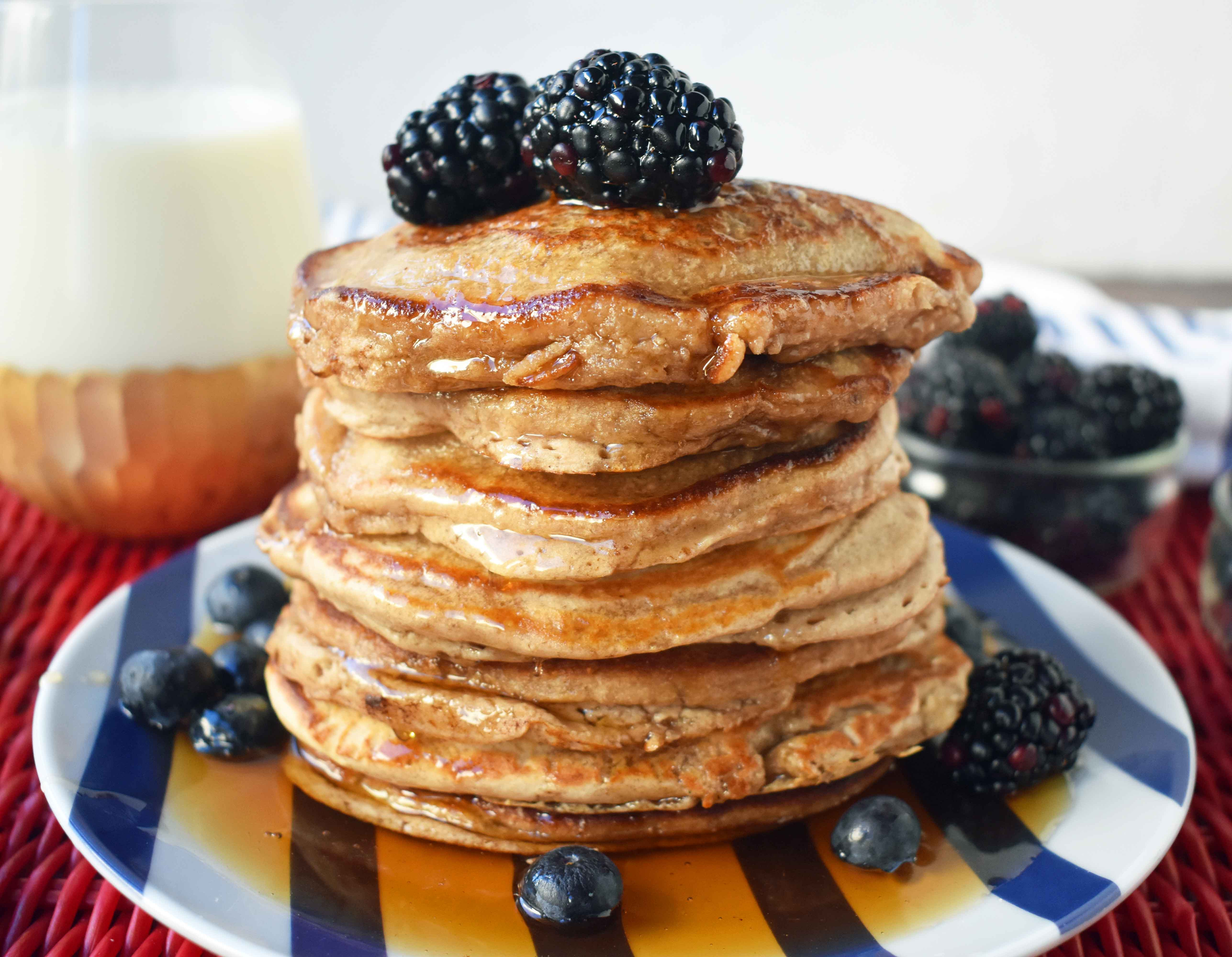 Healthy Oat Pancakes
 Banana Oatmeal Pancakes – Modern Honey