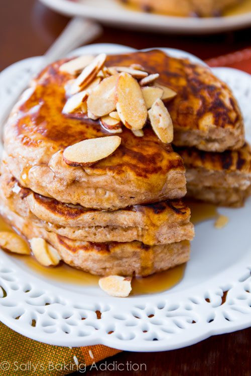 Healthy Oat Pancakes
 Whole Wheat Oatmeal Pancakes Sallys Baking Addiction