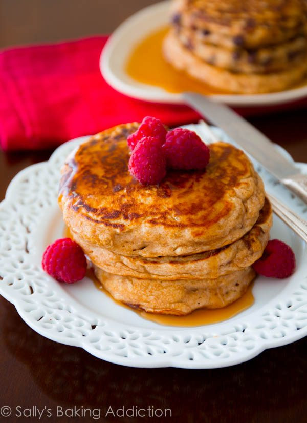 Healthy Oat Pancakes
 Whole Wheat Oatmeal Pancakes Sallys Baking Addiction