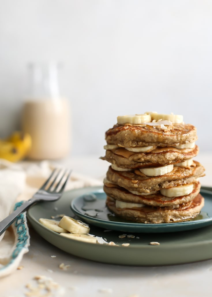 Healthy Oatmeal Banana Pancakes
 Healthy Oatmeal Banana Pancakes [DF GF] • Fit Mitten Kitchen