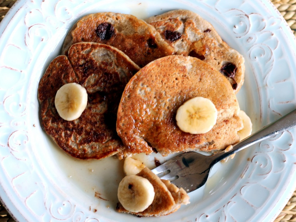 Healthy Oatmeal Banana Pancakes
 Oatmeal Chocolate Chip Banana Pancakes healthy vegan