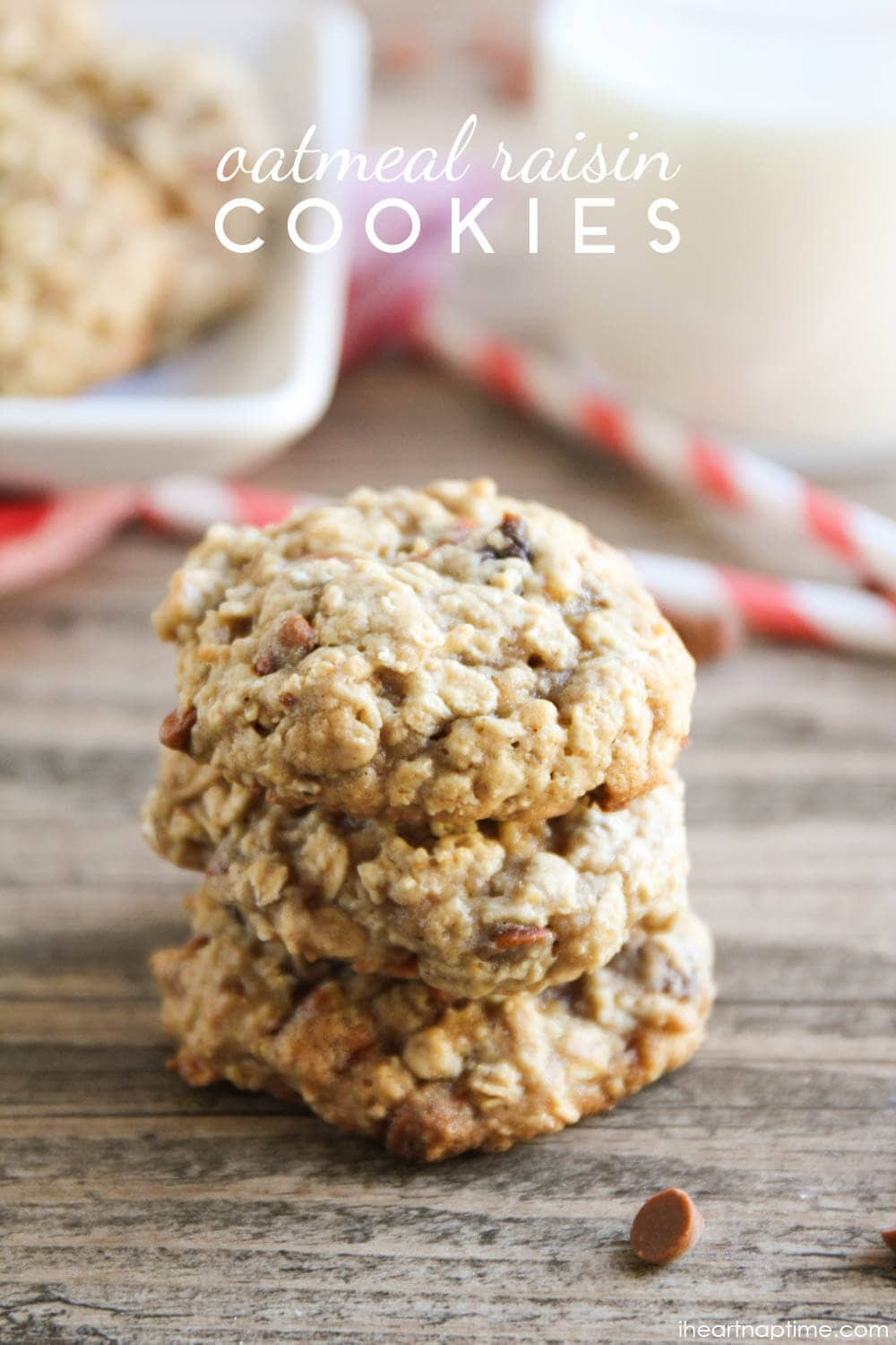 Healthy Oatmeal Cinnamon Cookies
 Oatmeal Raisin Cookies w Cinnamon Chips I Heart Nap Time