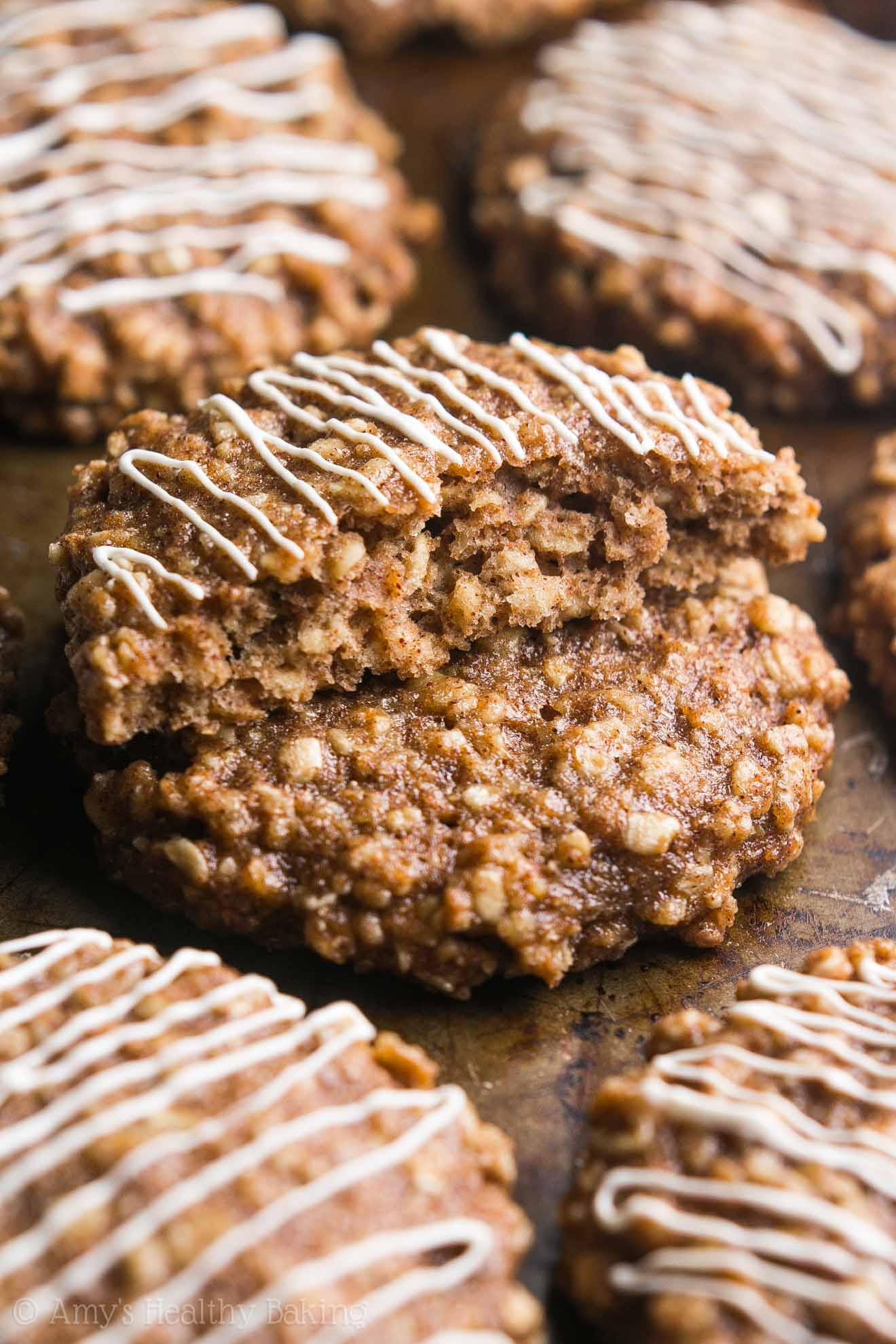 Healthy Oatmeal Cinnamon Cookies
 Cinnamon Roll Oatmeal Cookies