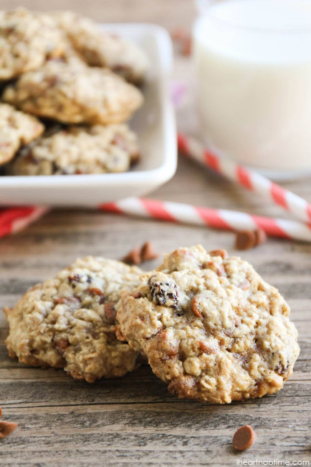 Healthy Oatmeal Cinnamon Cookies
 Oatmeal Raisin Cookies w Cinnamon Chips I Heart Nap Time