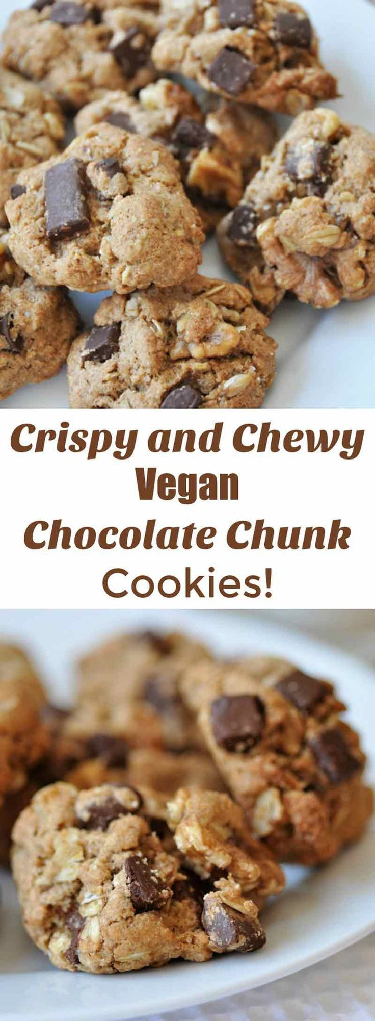 Healthy Oatmeal Cookies With Coconut Oil
 Crispy Vegan Chocolate Chunk Oatmeal Cookies