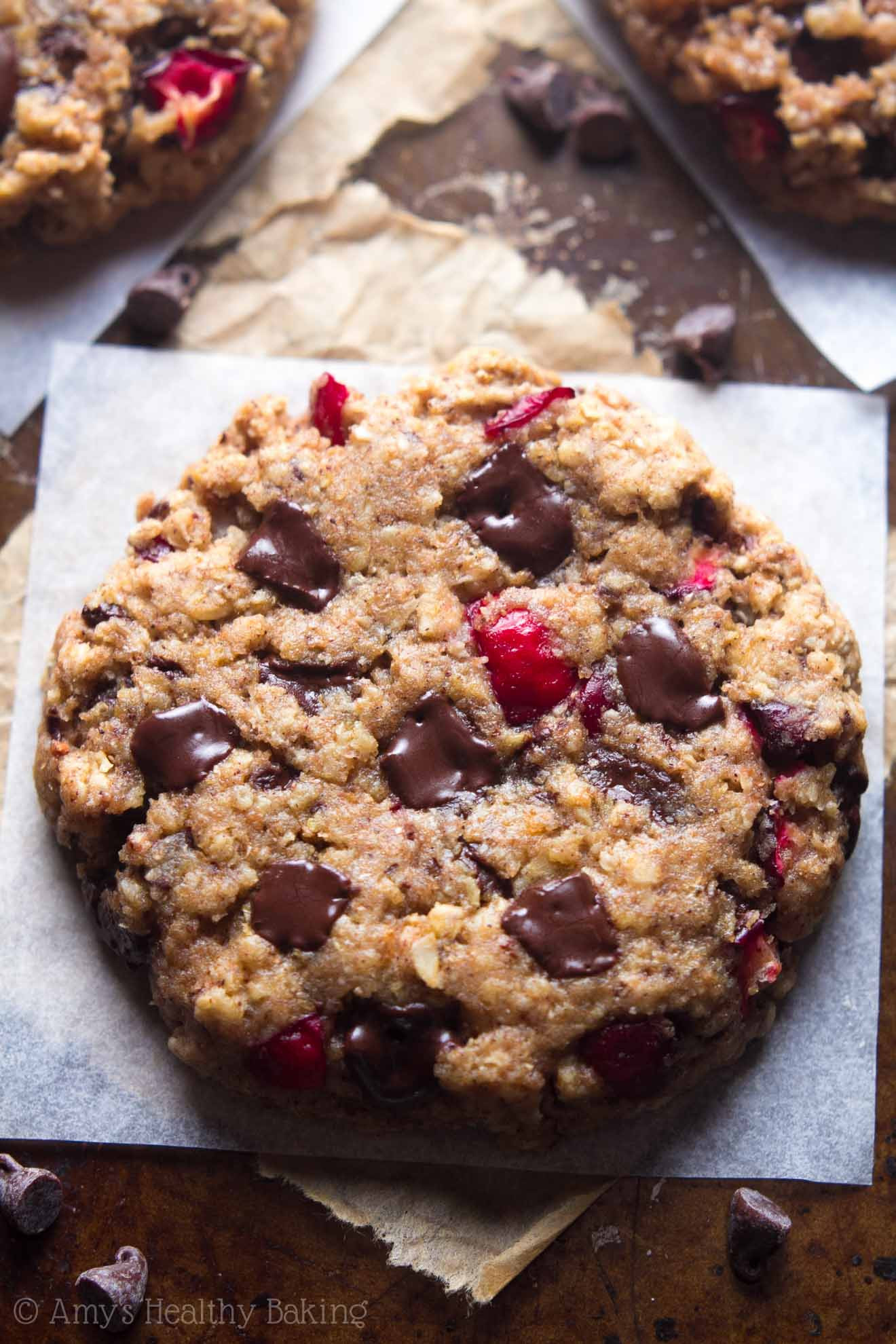 Healthy Oatmeal Cranberry Cookies
 Dark Chocolate Cranberry Oatmeal Cookies