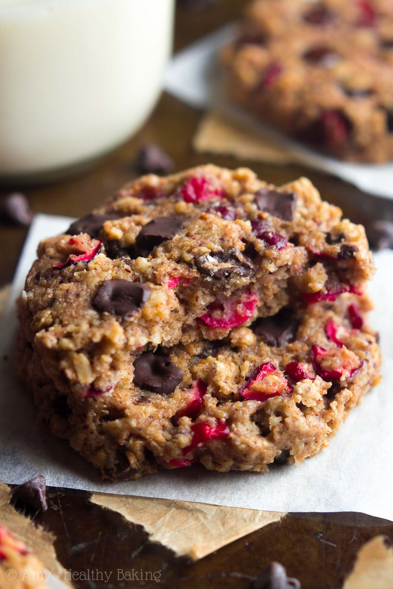 Healthy Oatmeal Cranberry Cookies
 Dark Chocolate Cranberry Oatmeal Cookies