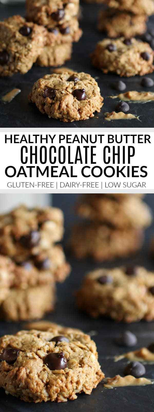 Healthy Oatmeal Peanut Butter Chocolate Chip Cookies
 Healthy Peanut Butter Chocolate Chip Oatmeal Cookies The