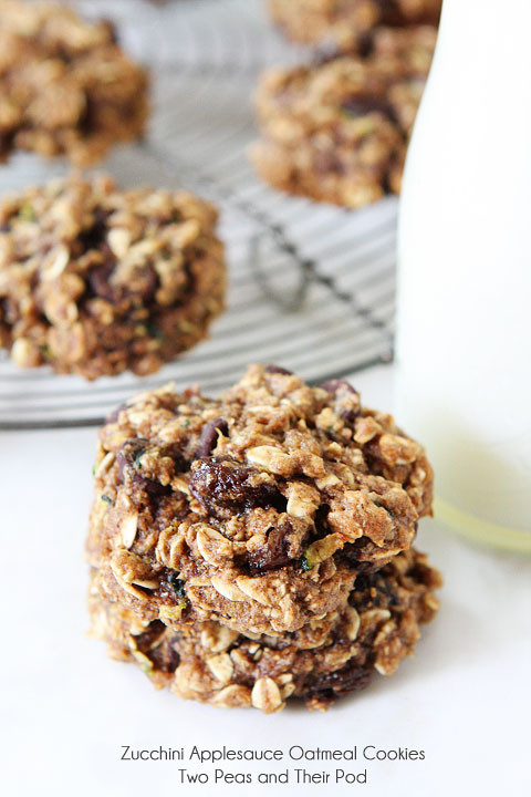 Healthy Oatmeal Raisin Cookies Applesauce
 Zucchini Applesauce Oatmeal Cookies