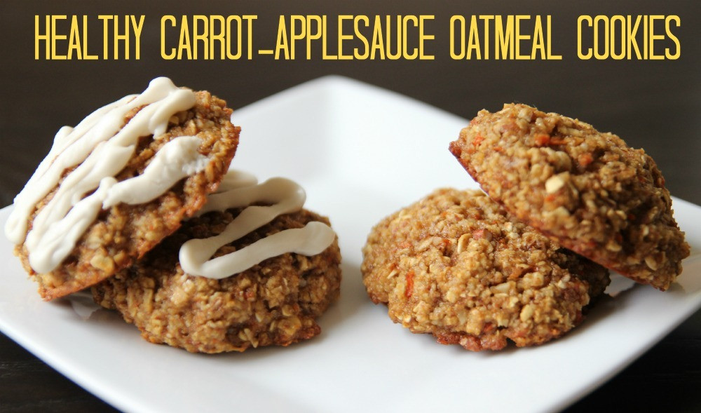 Healthy Oatmeal Raisin Cookies Applesauce
 Healthy Carrot Applesauce Oatmeal Cookies