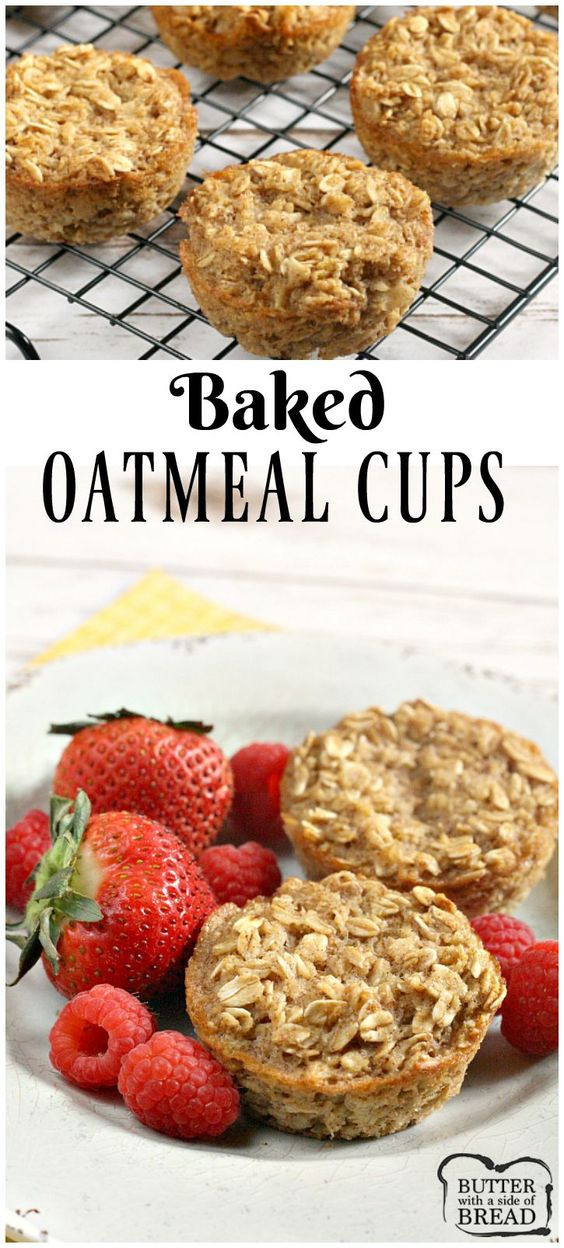 Healthy Oatmeal Snacks
 Baked Oatmeal Cups an easy delicious breakfast or snack