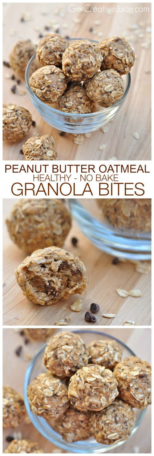 Healthy Oatmeal Snacks
 Peanut Butter Oatmeal Power Bites Easy no bake recipe