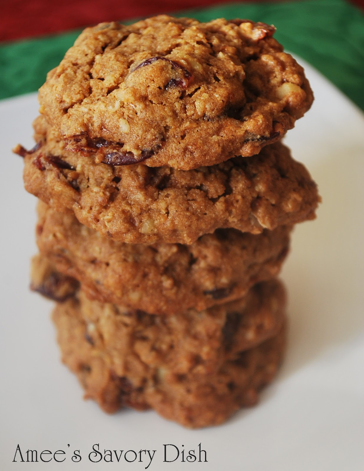 Healthy Oatmeal Walnut Cookies
 Cranberry Walnut Oatmeal Cookies Amee s Savory Dish