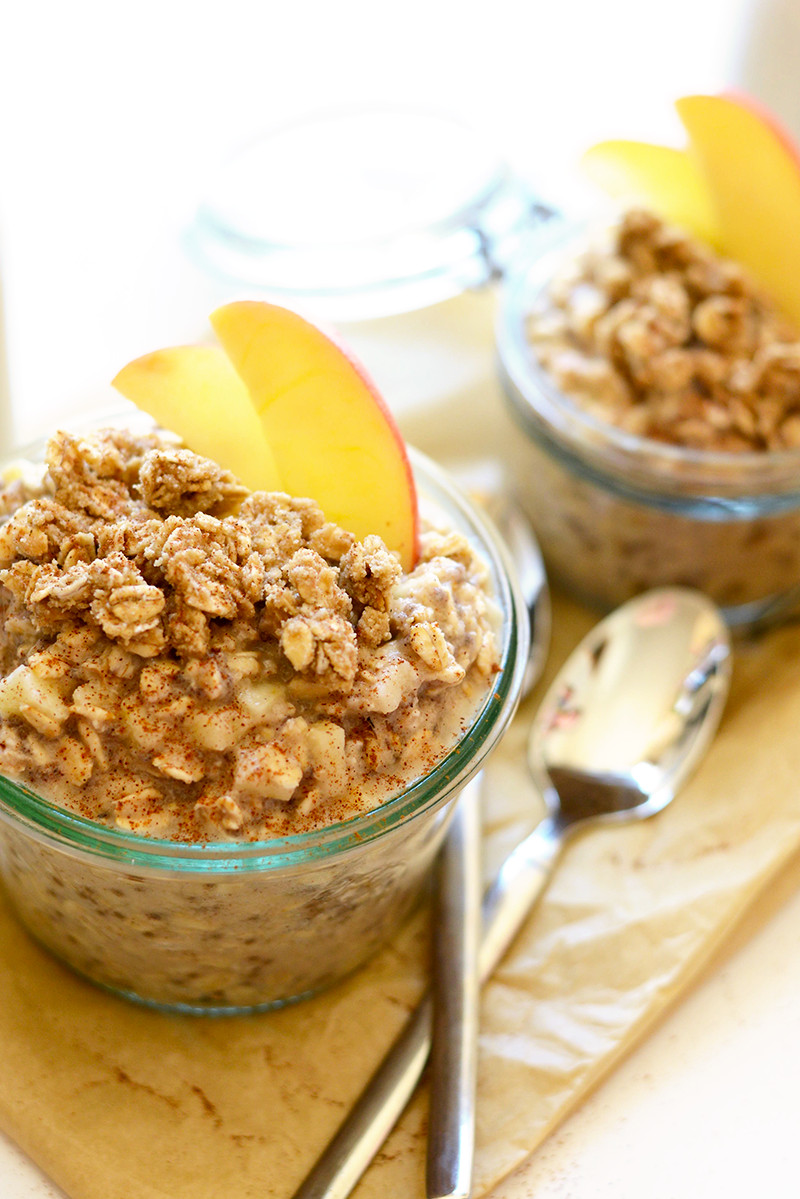 Healthy Oats Breakfast
 Apple Cobbler Overnight Oats Recipe