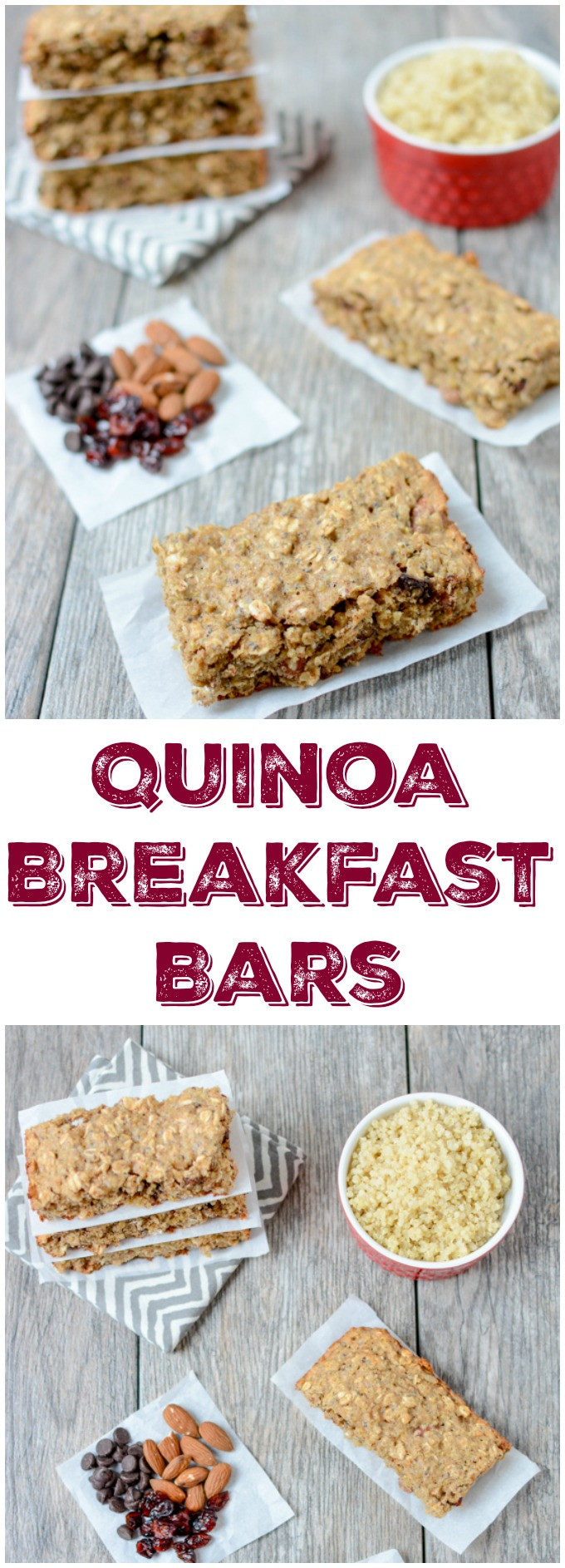 Healthy On The Go Breakfast Bars
 Quinoa Breakfast Bars