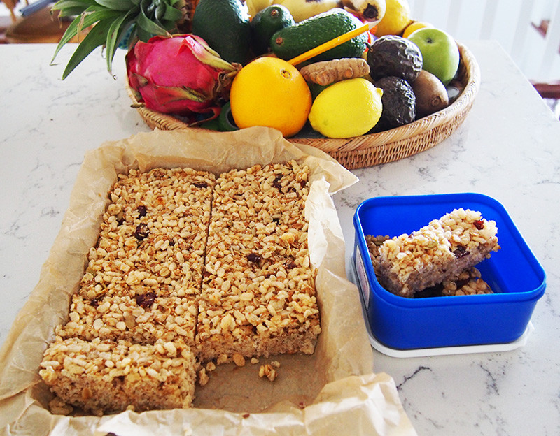 Healthy On The Go Breakfast Bars
 Healthy Breakfast Bars refined sugar free for breakfasts