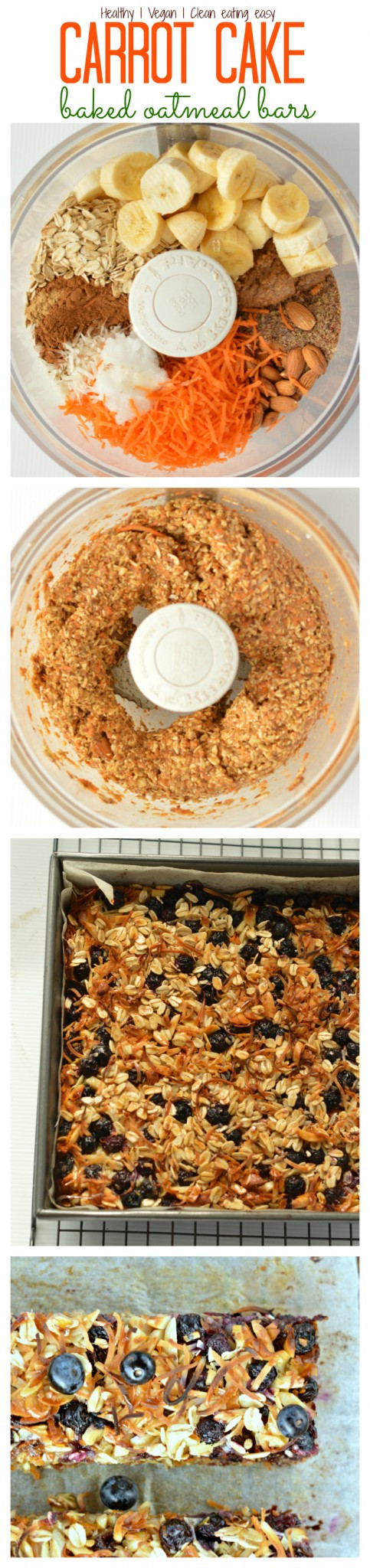 Healthy On The Go Breakfast Bars
 Carrot Cake Baked Oatmeal Bars Healthy breakfast