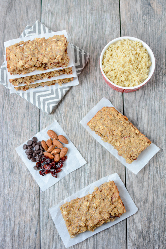 Healthy On The Go Breakfast Bars
 Quinoa Breakfast Bars