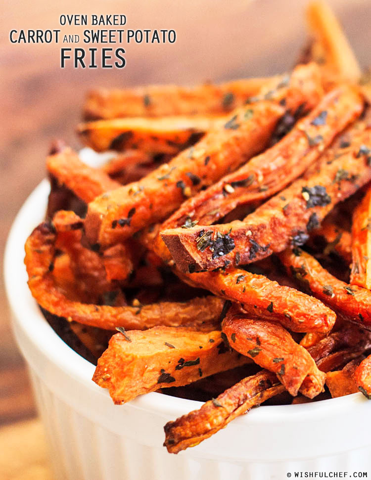 Healthy Oven Roasted Sweet Potatoes
 Oven Baked Carrot and Sweet Potato Fries Wishful Chef