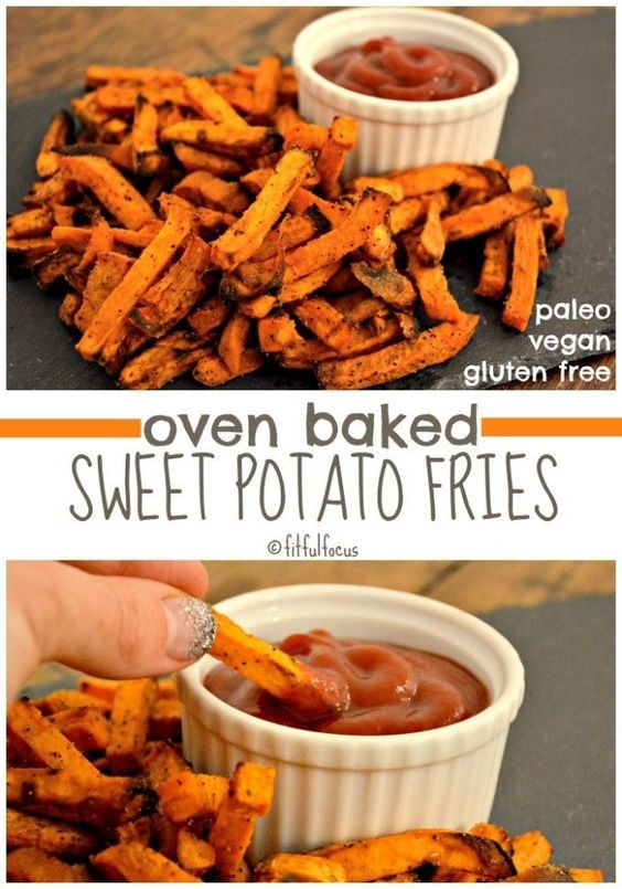 Healthy Oven Roasted Sweet Potatoes
 Oven Baked Sweet Potato Fries vegan paleo gluten free