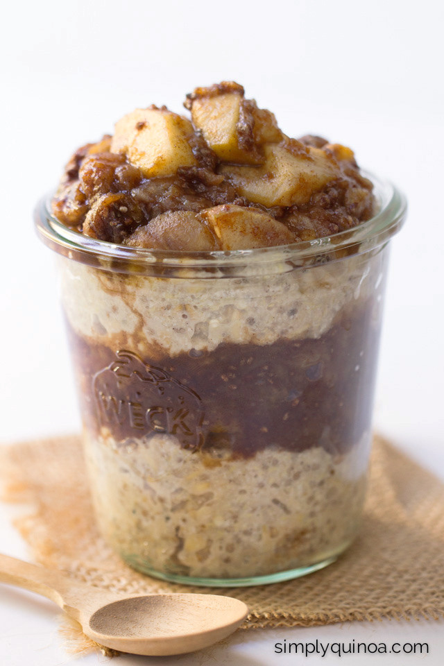 Healthy Overnight Oats Recipe
 Apple Pie Overnight Oats Quinoa