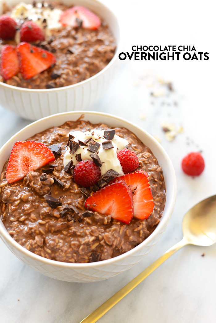 Healthy Overnight Oats
 Chocolate Chia Overnight Oats Fit Foo Finds