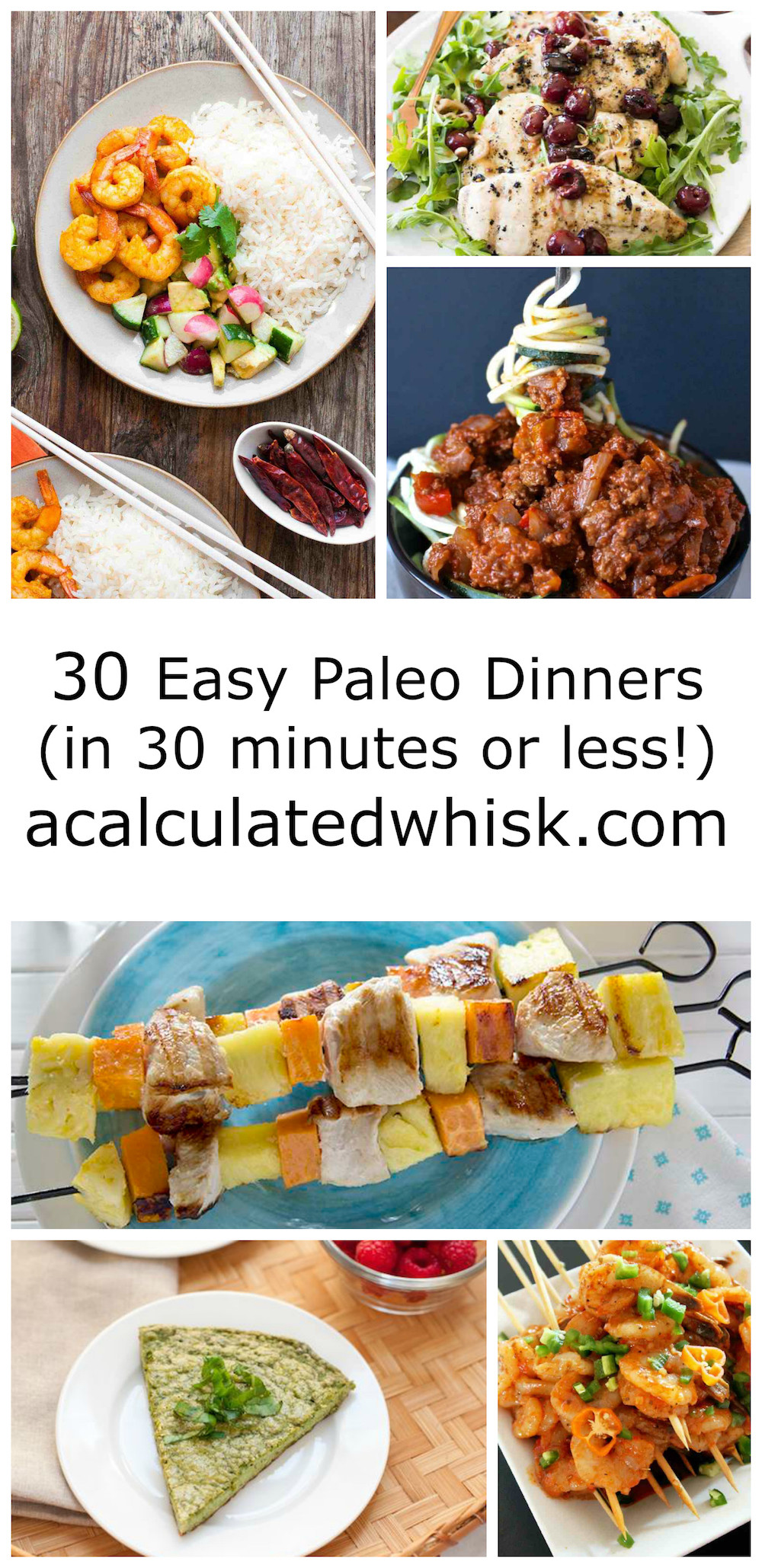 Healthy Paleo Dinners
 30 Easy Paleo Dinners in 30 minutes or less A