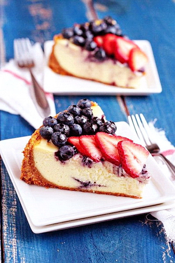 Healthy Party Desserts
 July 4th Cheesecake – Best Cheap Healthy Patriotic Holiday