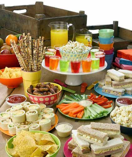 Healthy Party Snacks For Adults
 Party food spread for kids Birthday Parties
