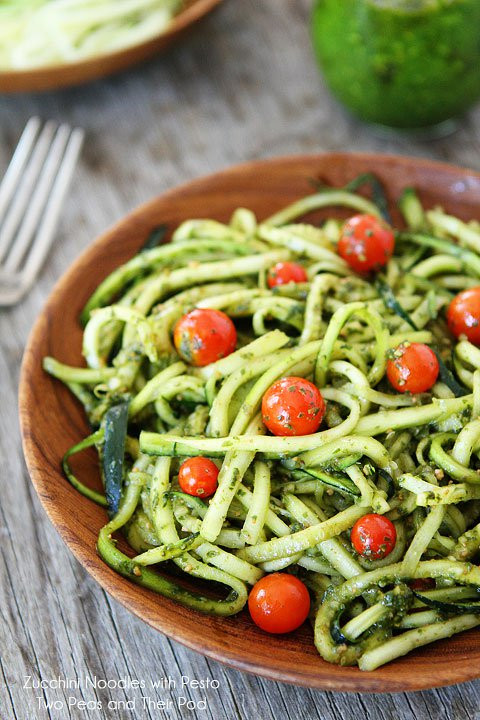 Healthy Pasta Noodles
 Zucchini Noodles with Pesto