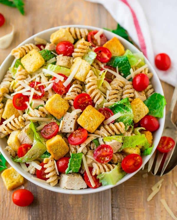 Healthy Pasta Salad
 Chicken Caesar Pasta Salad