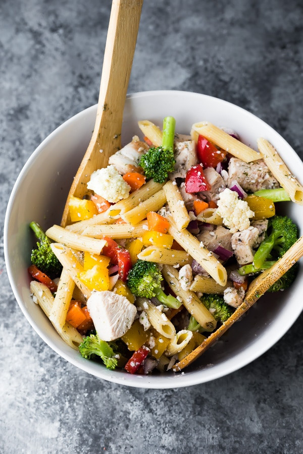 Healthy Pasta Salad With Chicken
 Healthy Greek Chicken Pasta Salad Recipe