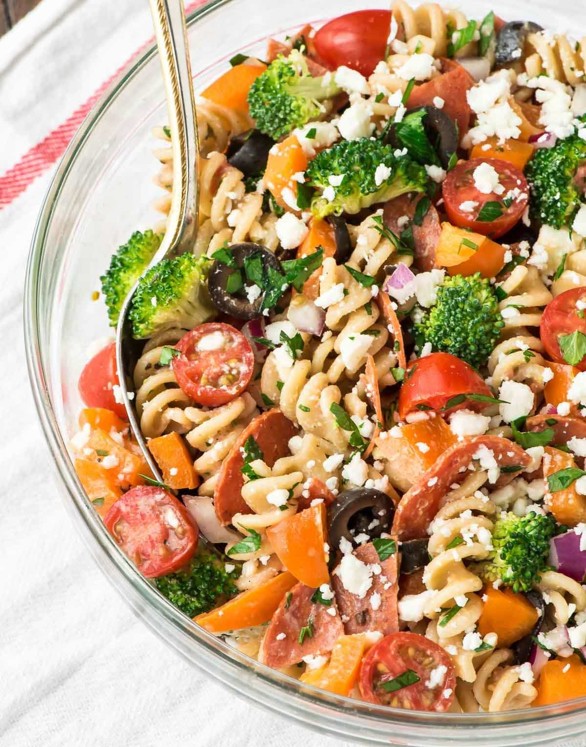 Healthy Pasta Salads
 Asian Noodle Salad with Creamy Peanut Dressing