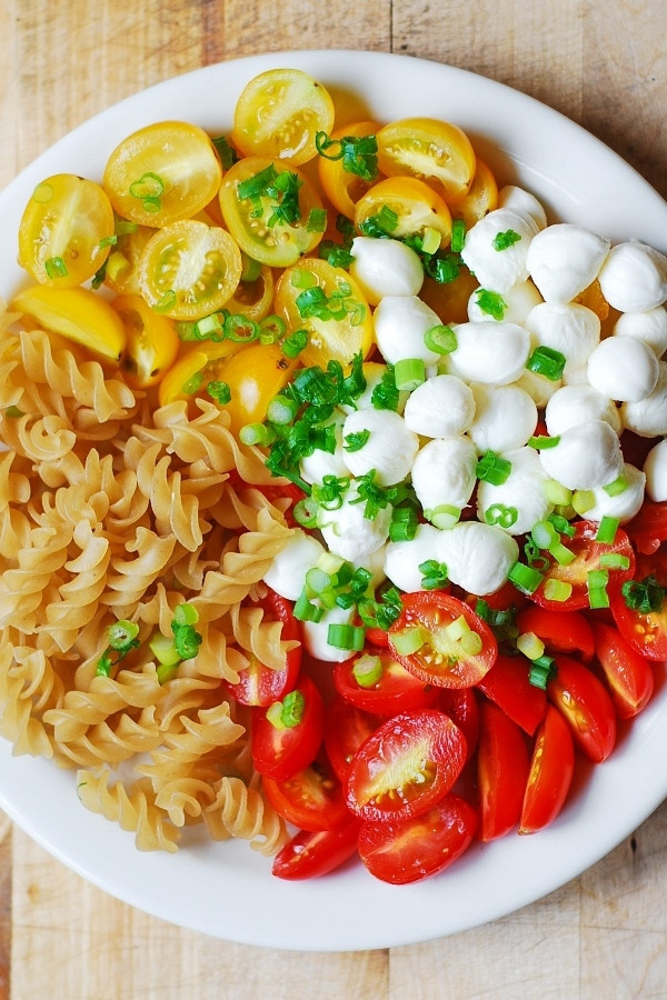 Healthy Pasta Side Dishes
 Pasta Salad with Roasted Tomatoes and Mozzarella Julia s