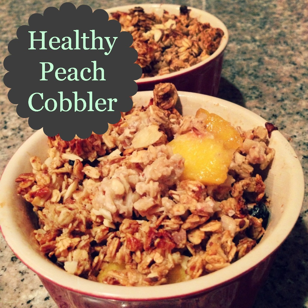 Healthy Peach Cobbler
 For Love of a Cupcake HEALTHY Peach Cobbler r two