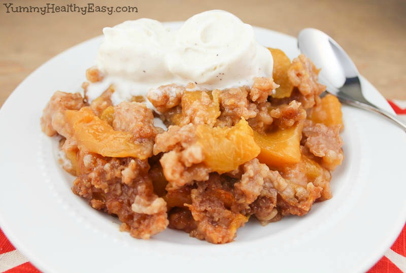 Healthy Peach Cobbler
 Slow Cooker Peach Cobbler Yummy Healthy Easy