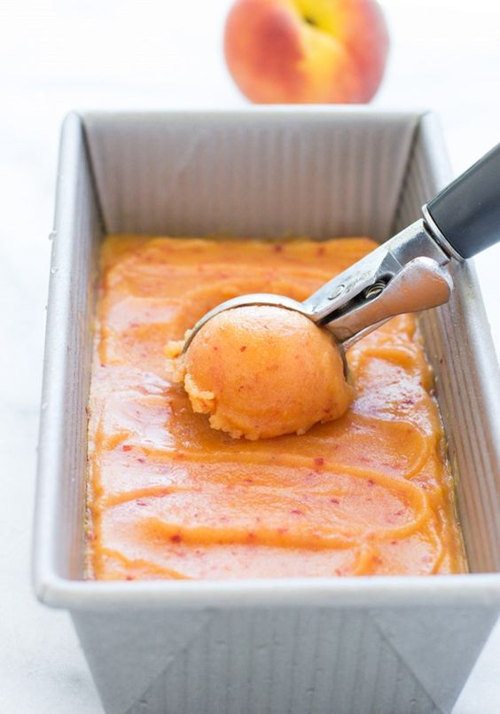 Healthy Peach Dessert Recipes
 Fresh Peach Sorbet