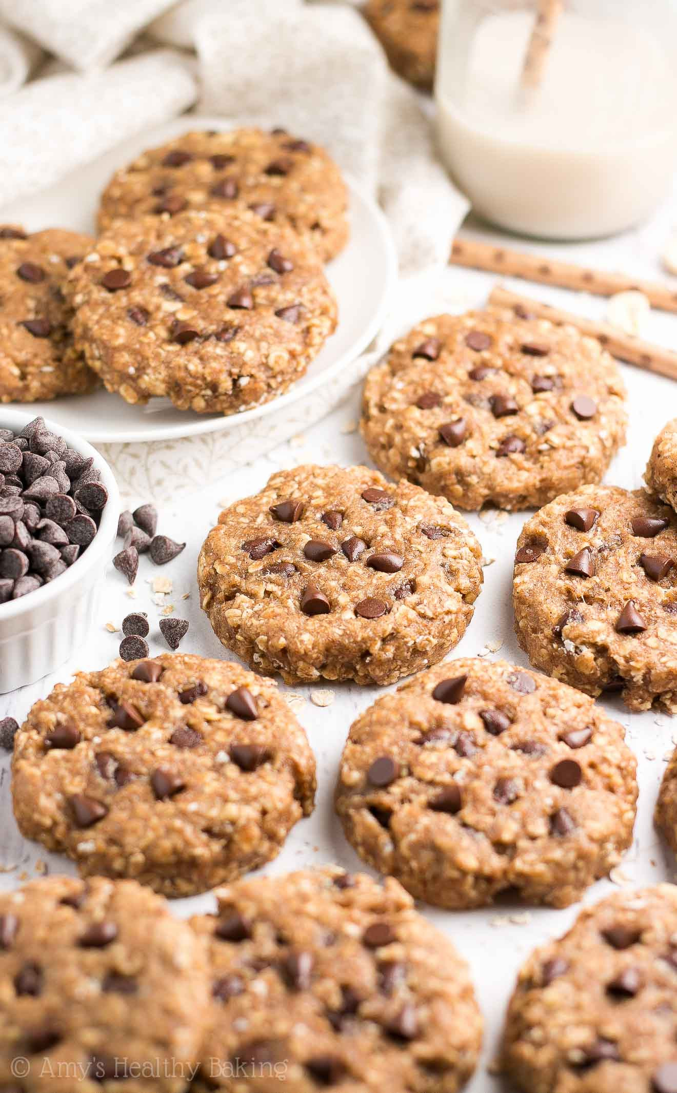Healthy Peanut Butter Chocolate Chip Cookies
 Healthy Chocolate Chip Peanut Butter Oatmeal Breakfast