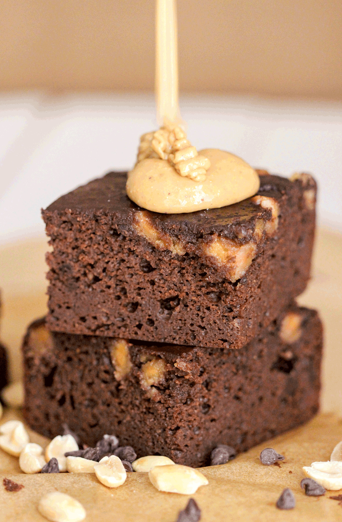 Healthy Peanut Butter Desserts
 Healthy Peanut Butter Brownies with Homemade Peanut Butter