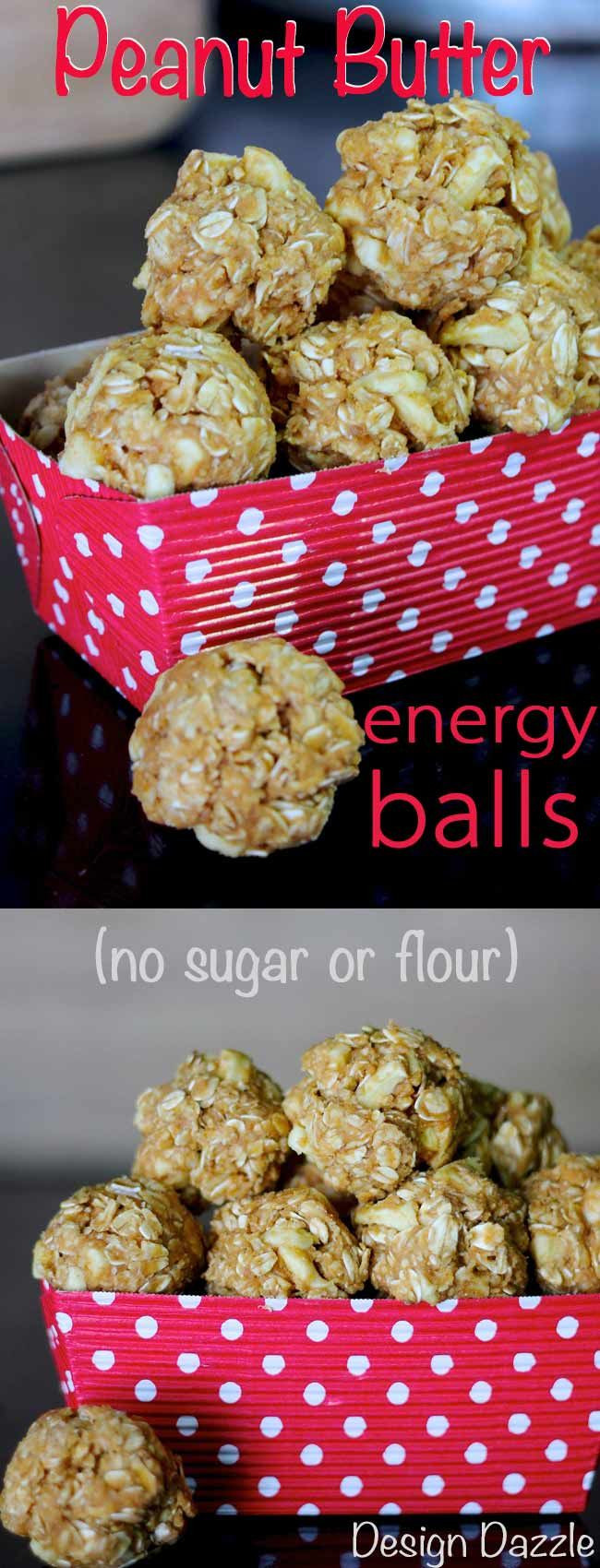 Healthy Peanut Butter Snacks
 Peanut Butter Oatmeal Energy Balls Recipe