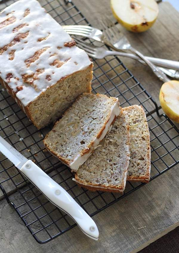 Healthy Pear Bread
 Granola pear bread with cinnamon icing is not only healthy